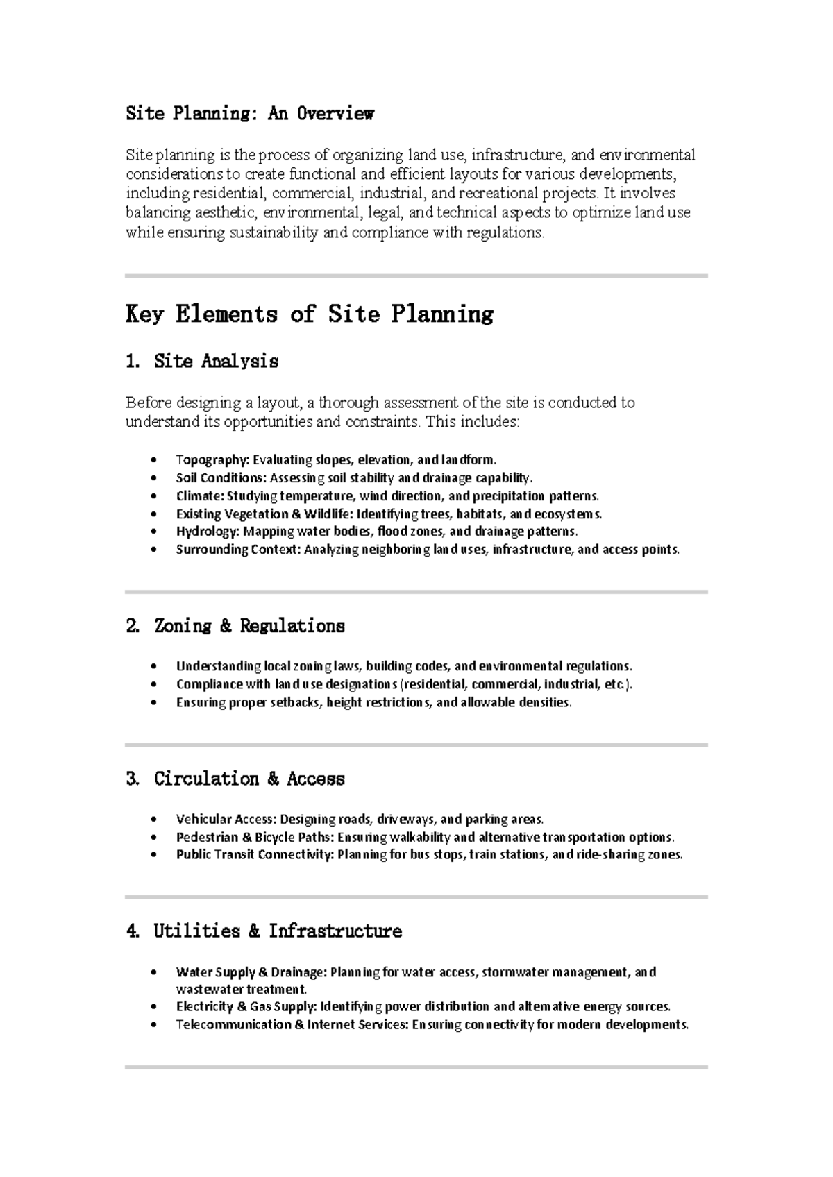 Site Planning Overview: Key Elements and Modern Trends in Development ...
