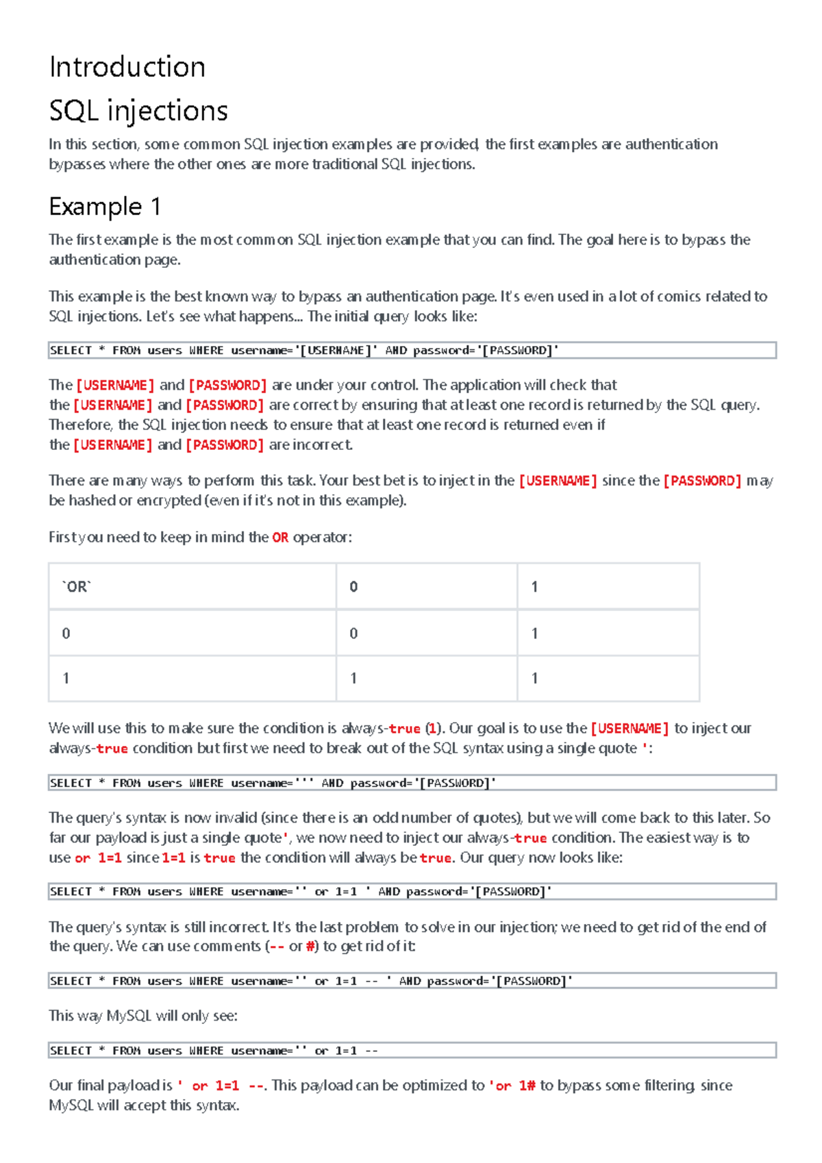Goi y webpentets II-SQL Injection - Introduction SQL injections In this ...