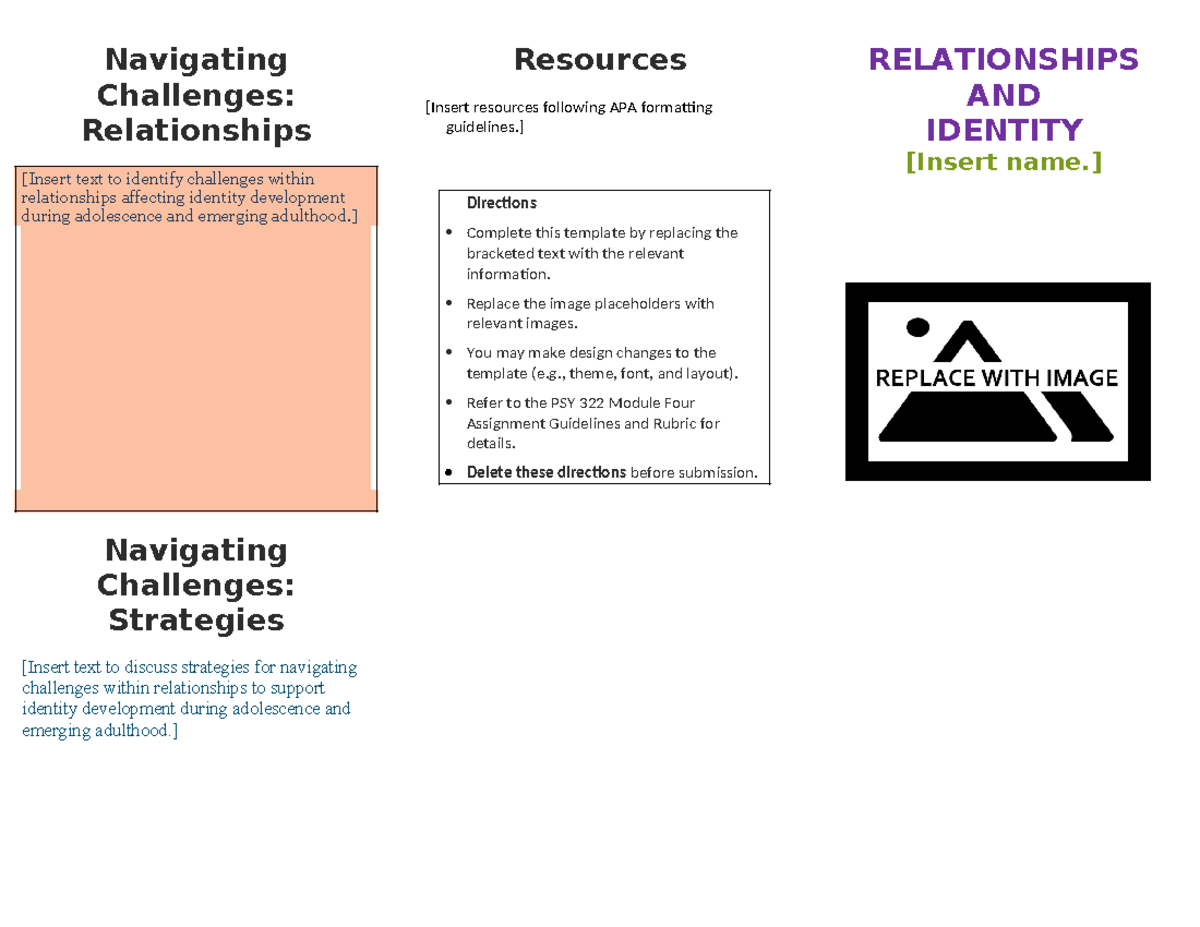 PSY 322 Module Four Assignment: Relationships and Identity Development ...