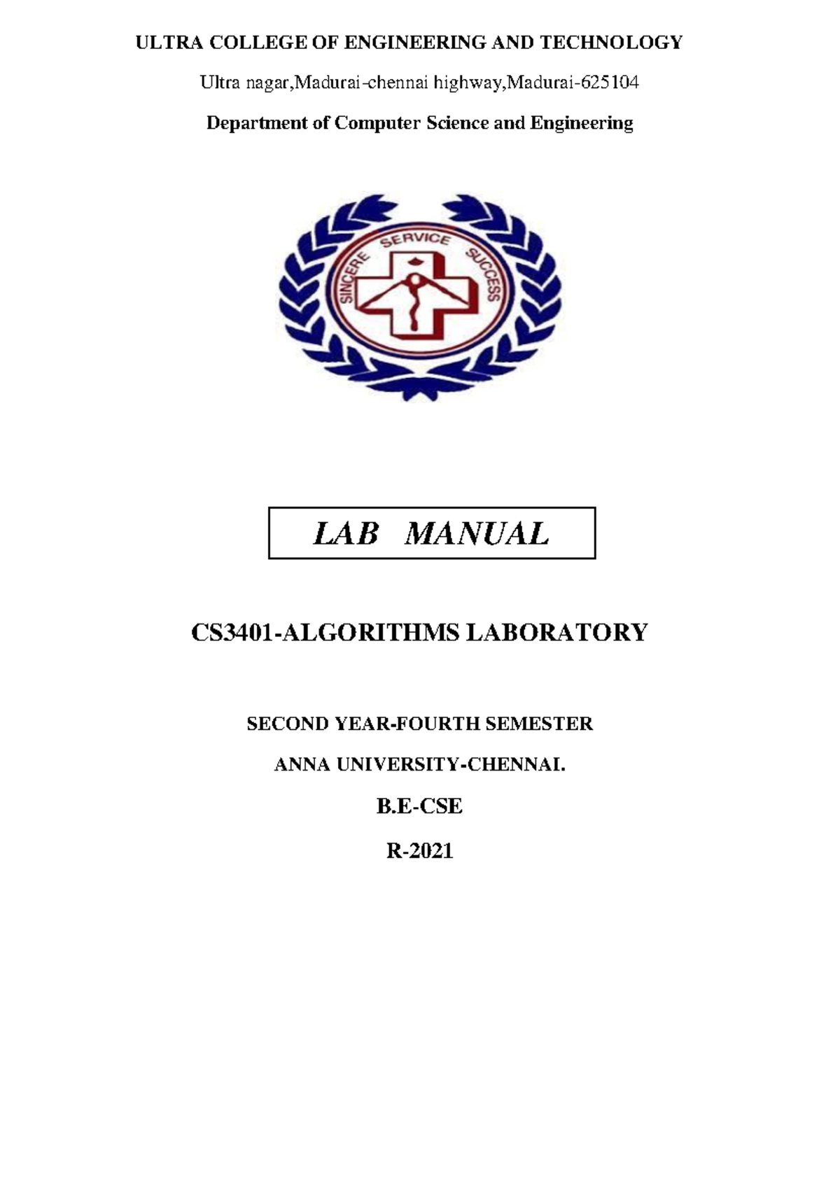 CS 3401 Algorithms Lab Manual: Practical Exercises and Implementations ...