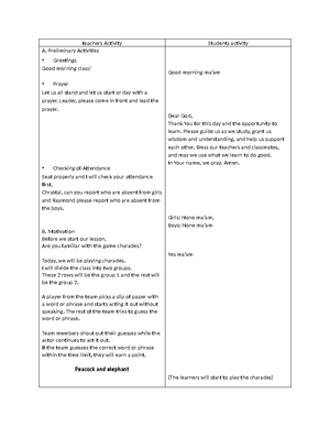 A Detailed Lesson Plan in Mathematics I - Objectives At the end of the ...