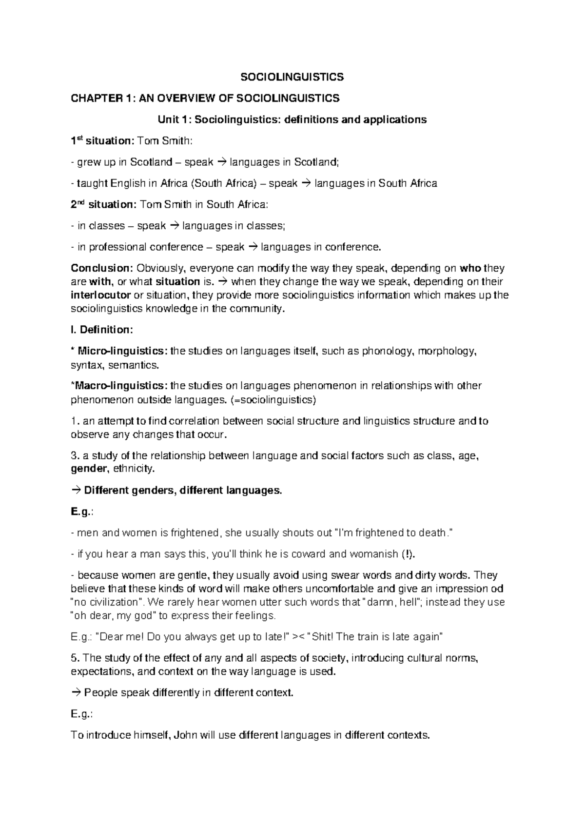 SOCIOLINGUISTICS CHAPTER 1: DEFINITIONS AND APPLICATIONS - Studocu