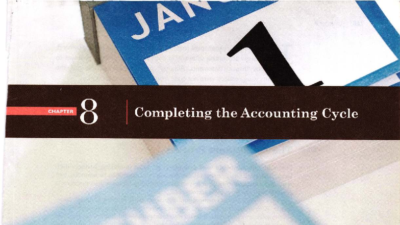 CHAPTER 8: Completing the Accounting Cycle - Adjusting Entries and ...