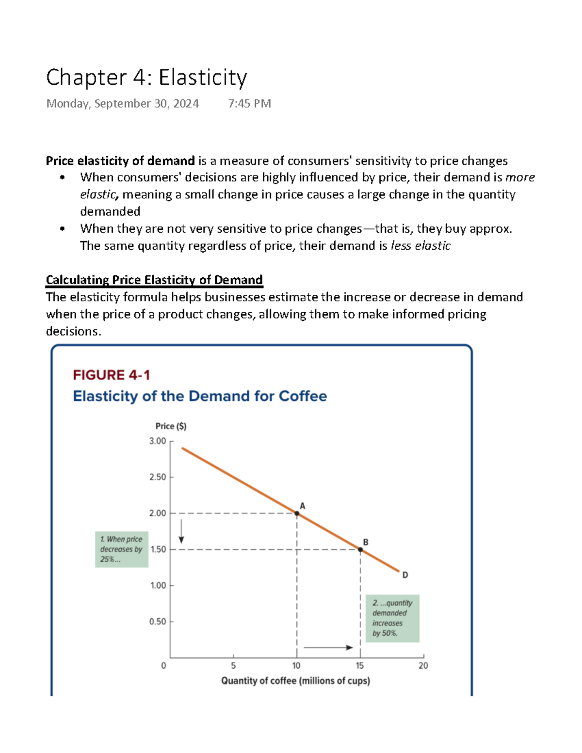 Chapter 4 Elasticity - Price elasticity of demand is a measure of ...