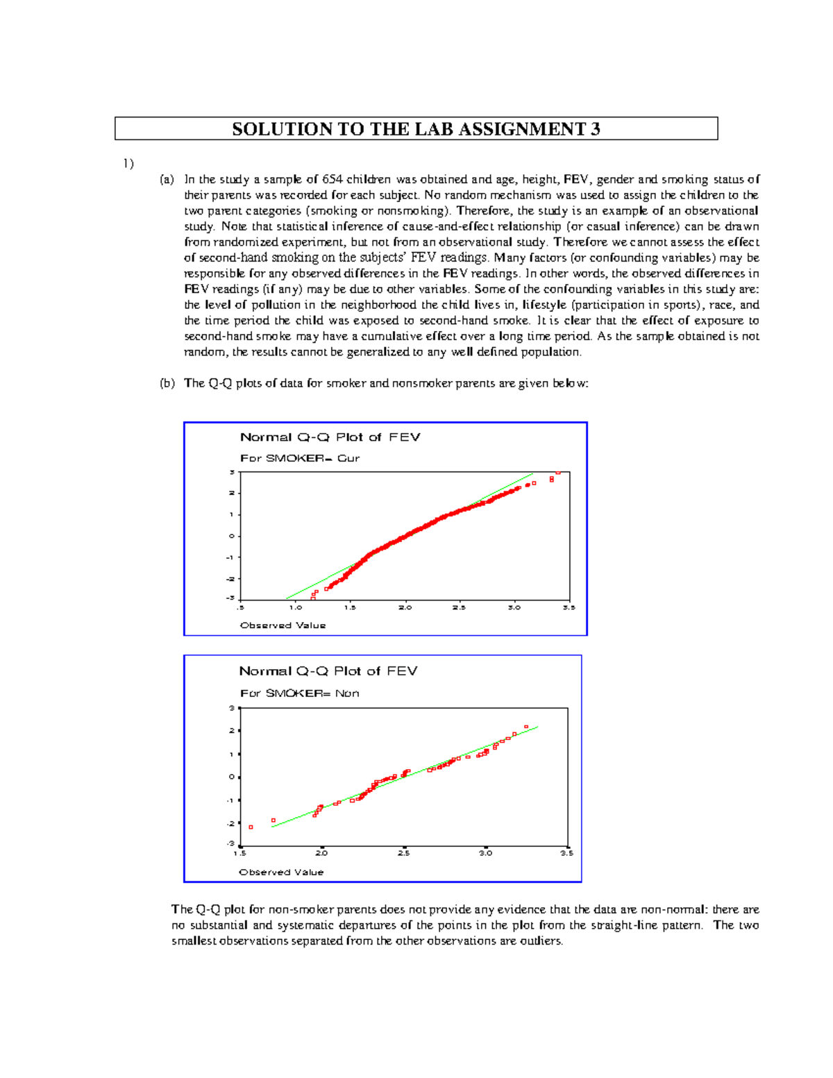 Asg3soln - Stat 252 Lab Assignment Winter 2019 - SOLUTION TO THE LAB ...