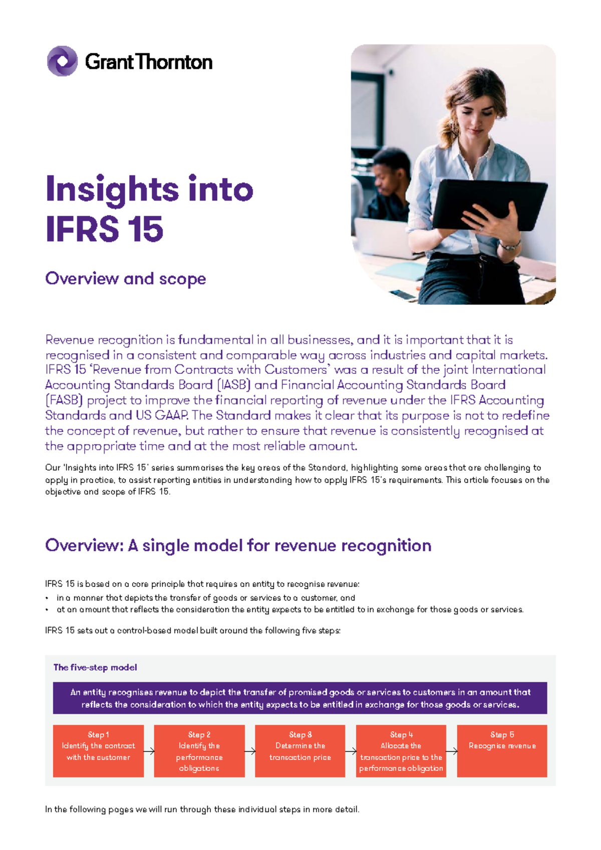 IFRS 15 - Overview and Scope: Key Insights and Summary - Studocu
