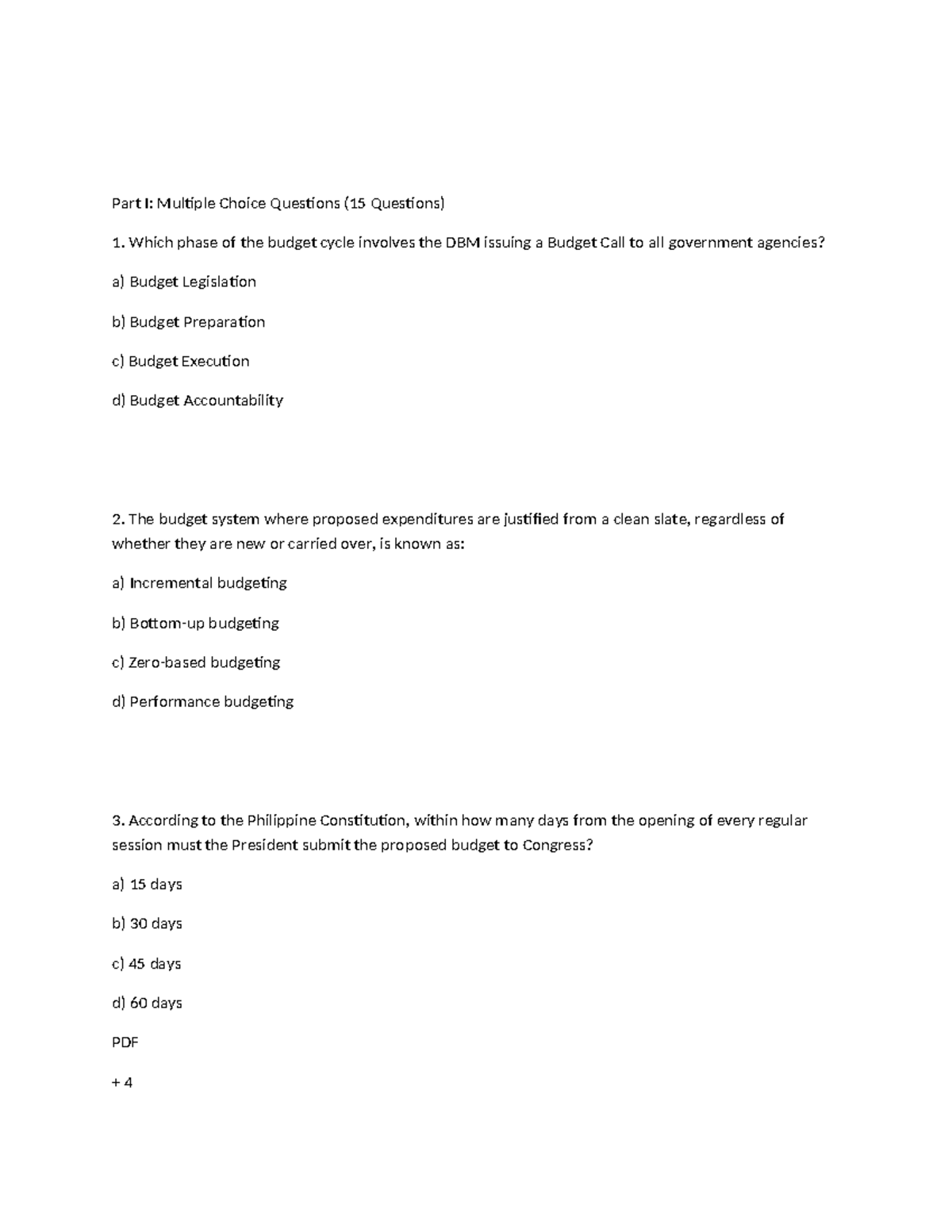 Budgeting Fundamentals: MCQs, Case Studies & Essay Questions (Course ...
