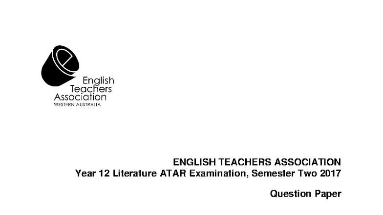 2017 Etawa - Practice examination - ENGLISH TEACHERS ASSOCIATION Year ...