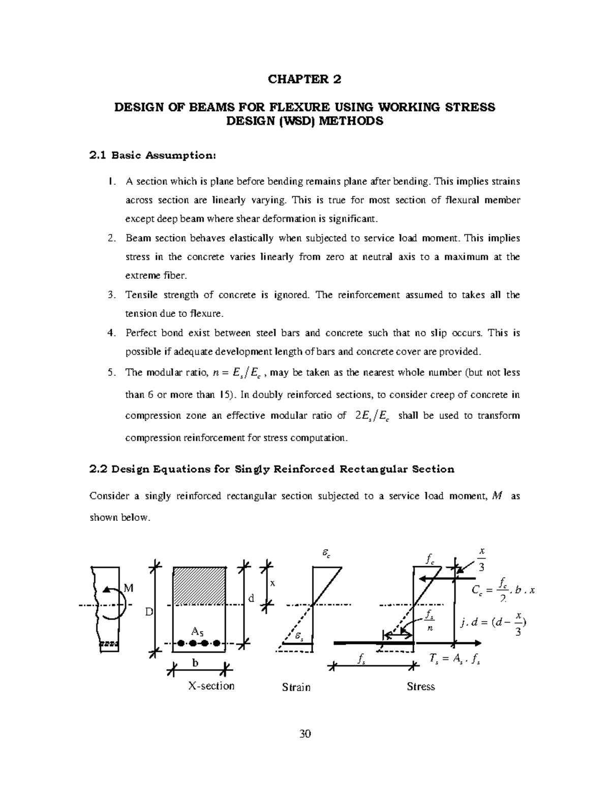 Chapter 2: Design of Beams for Flexure Using WSD Methods - Studocu