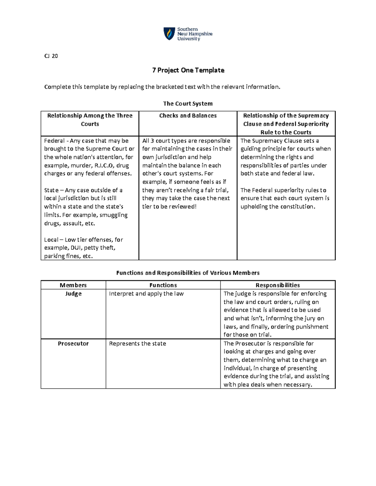 CJ 207 Project One - CJ 20 7 Project One Template Complete this ...