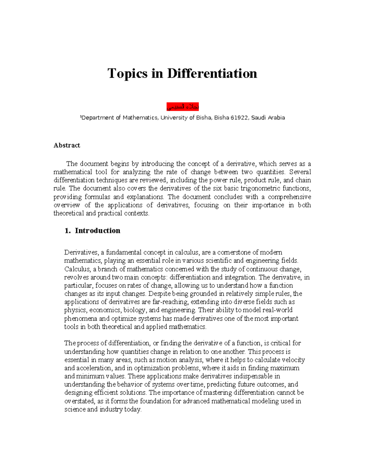 Differentiation Techniques and Applications: Math 101 Final Exam Notes ...