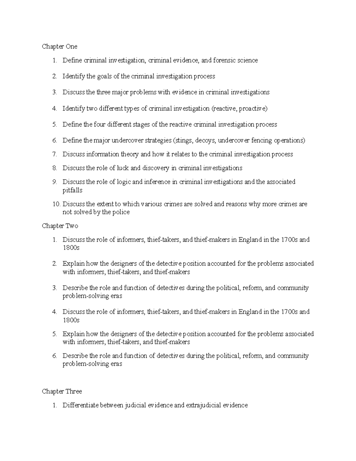 CSI Midterm Study Notes: Criminal Investigation & Evidence Analysis ...