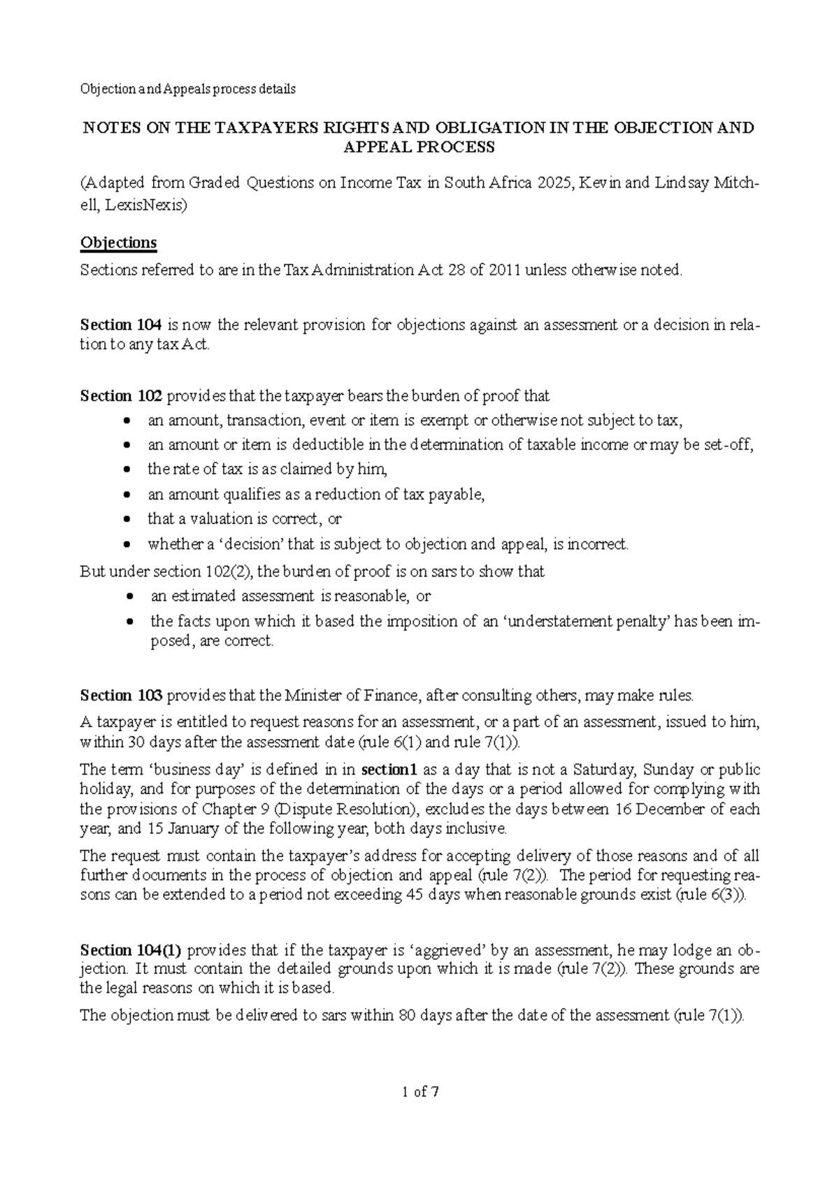 Taxation Appeals & Objections Process: Taxpayer Rights & Obligations ...
