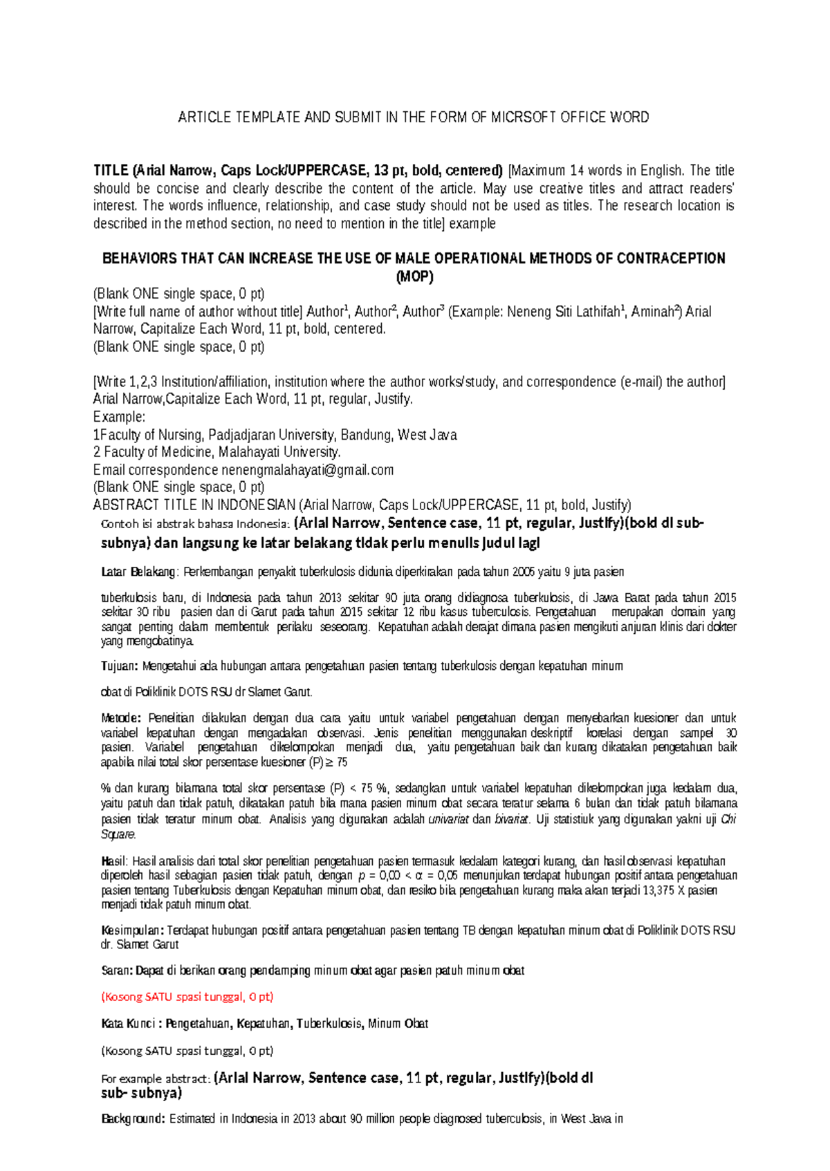 Template for Research Article Submission (JKM) - Studocu