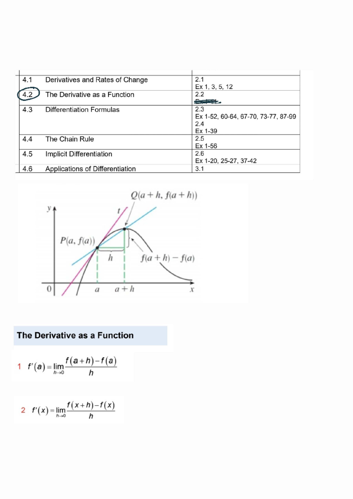 Unit 42: Derivatives & Rates of Change - Exercises & Applications - Studocu