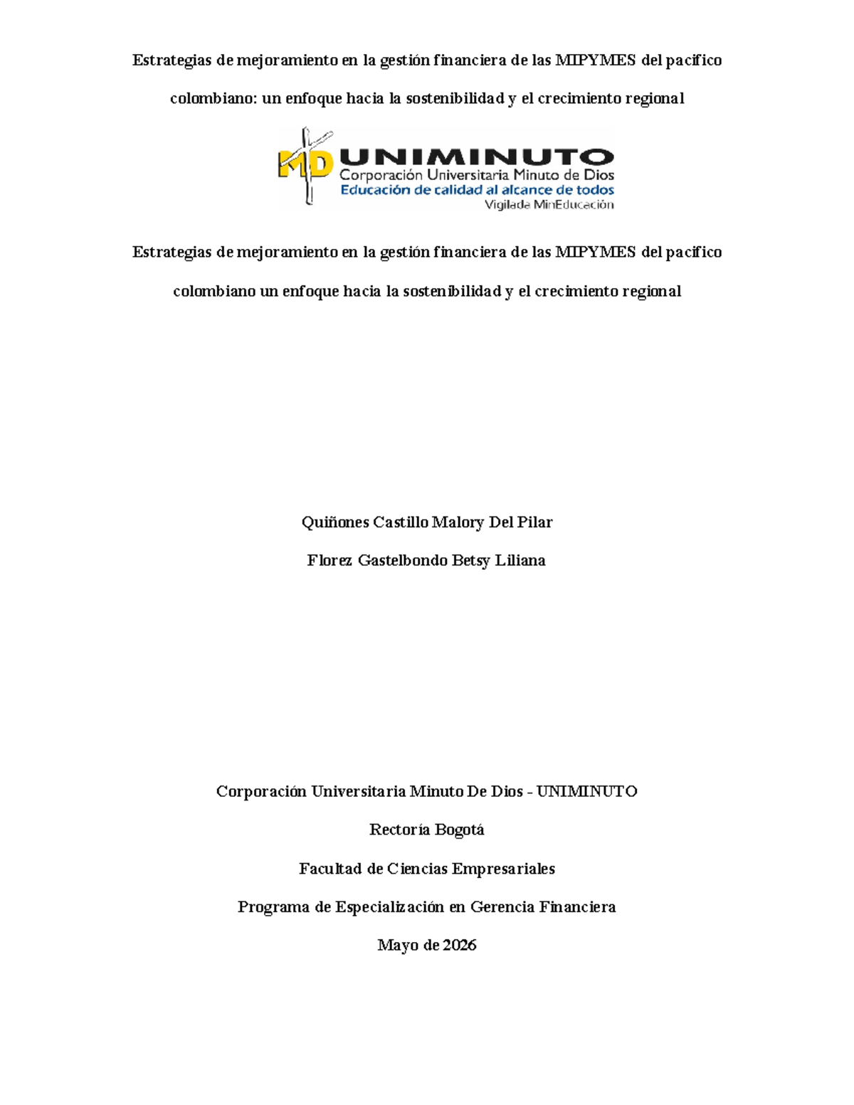 Estrategias de Mejora Financiera para MIPYMES en el Pacífico Colombiano ...