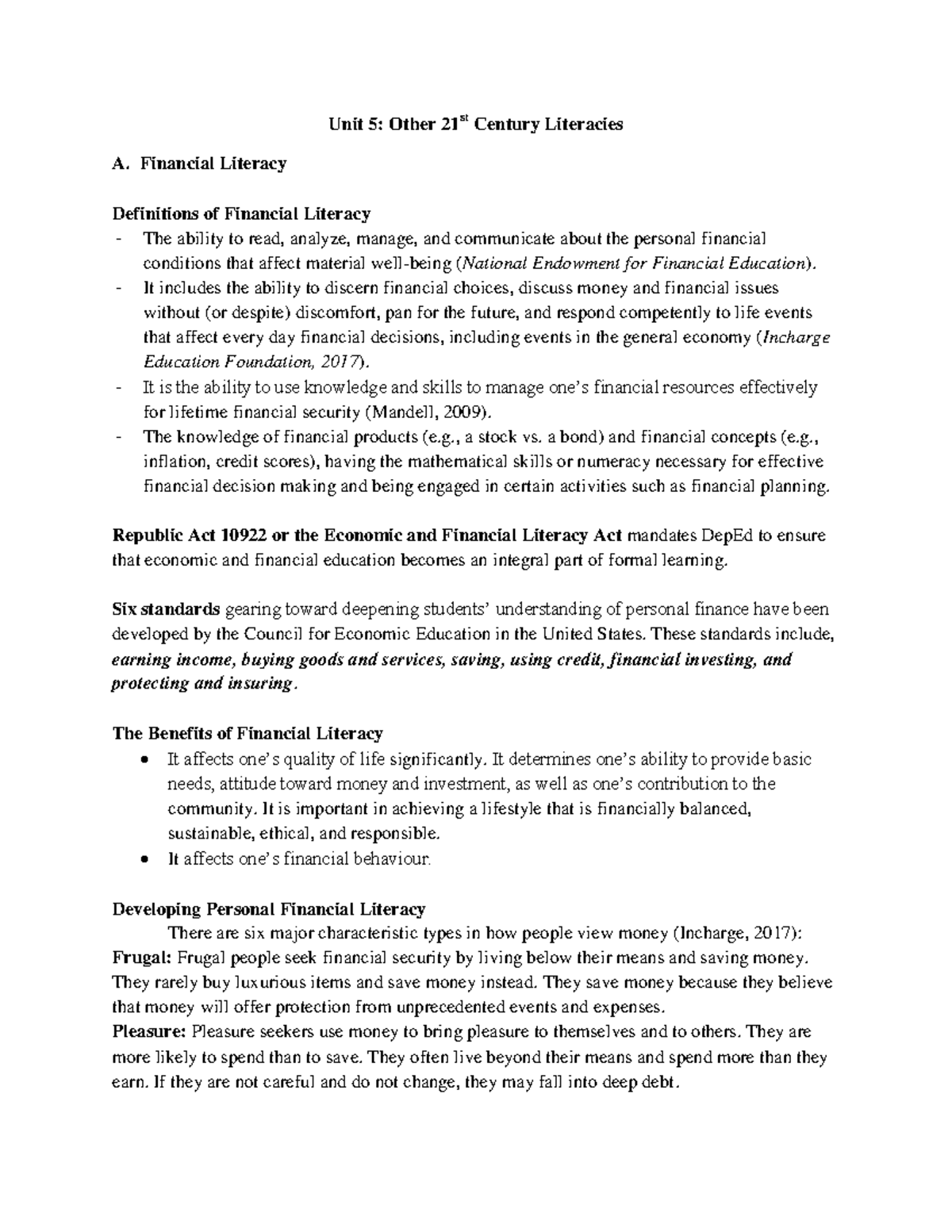 EC3B17FDDF68D9B5C6047EE22822BF7B: Understanding Financial Literacy in ...