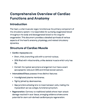 Cardiac Anatomy and Physiology Overview: Key Concepts and Functions ...