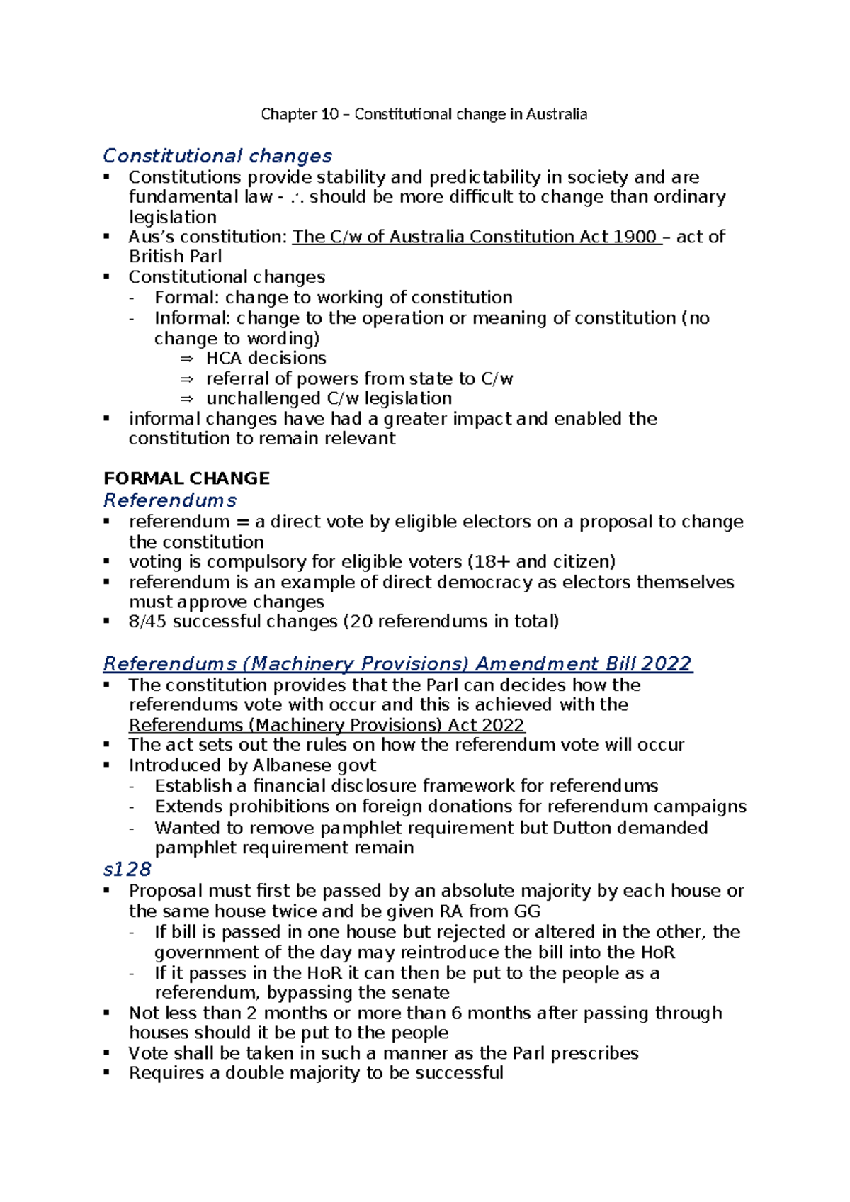 Chapter 10: Constitutional Change in Australia - Key Concepts and ...