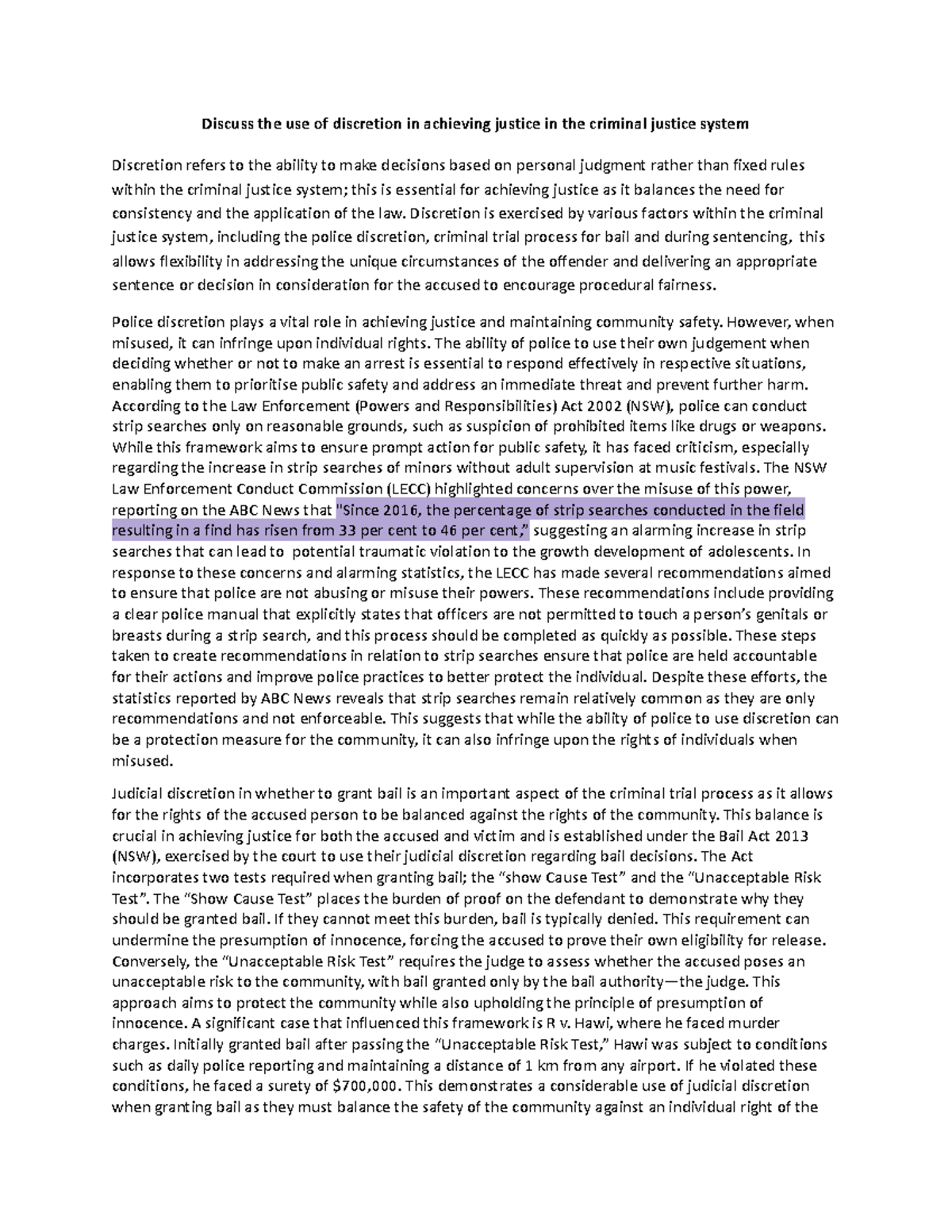 Use of Discretion in Achieving Justice: A Study on the Criminal Justice ...