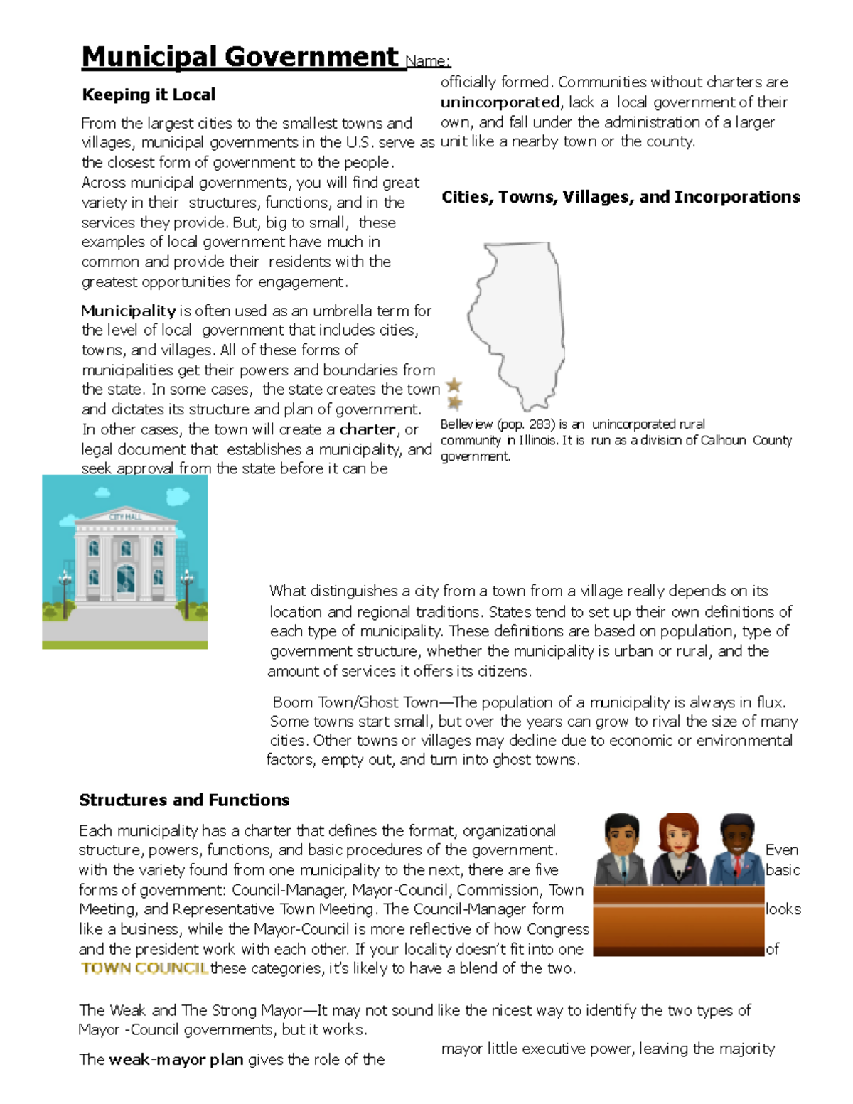 Municipal Government Overview: Structures, Functions, and Services ...