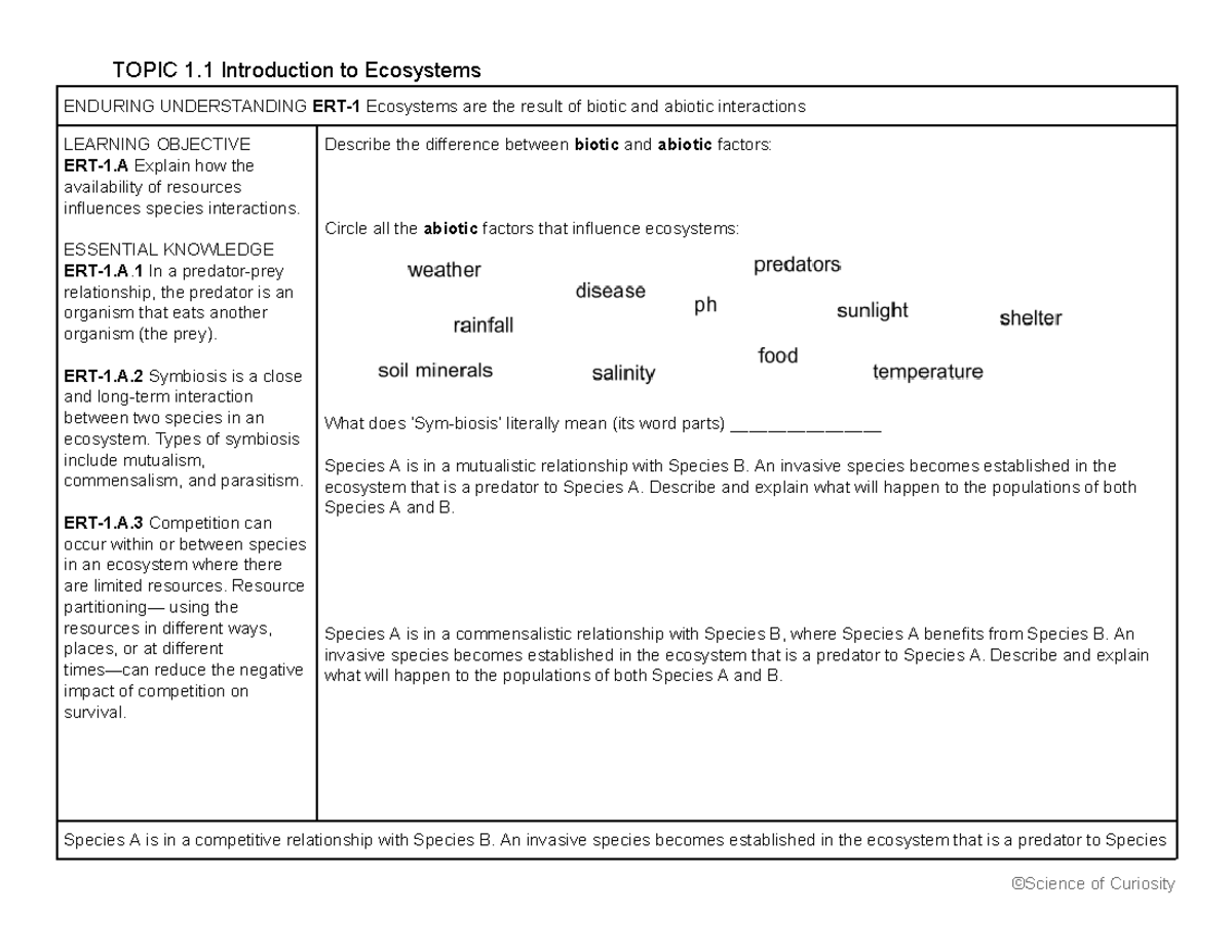 Unit+1 AP+Environmental+Science+Unit+1+-+The+Living+World +Ecosystems ...