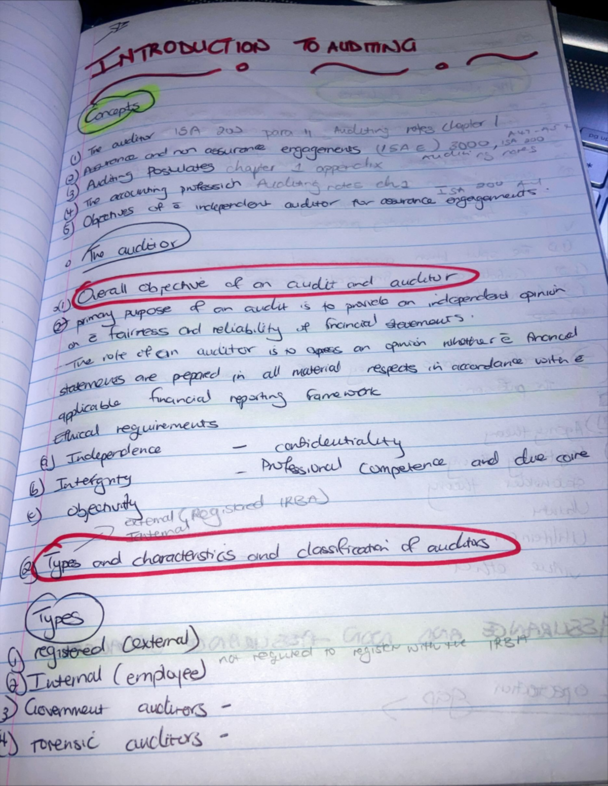 Auditing Notes for ISA 200 - Introduction to Auditing Concepts - Studocu