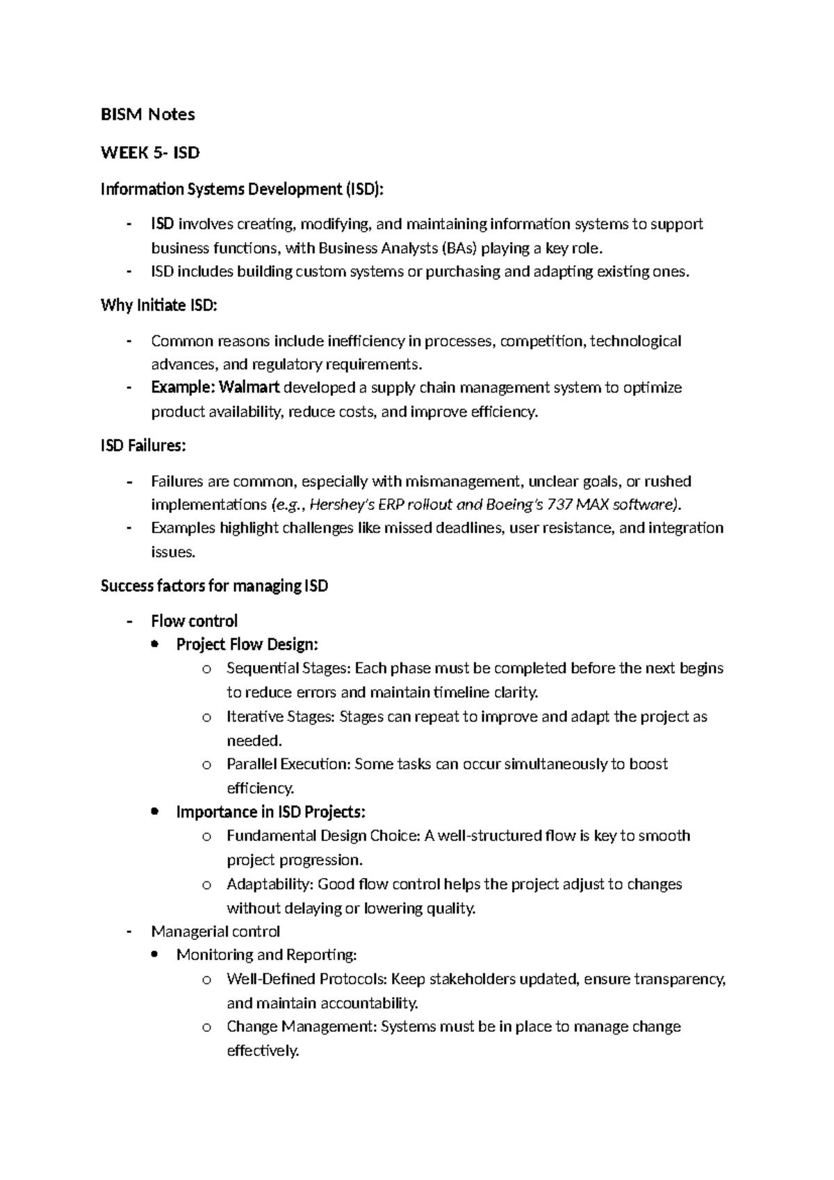BISM Notes: Week on Information Systems Development (ISD) and BI ...