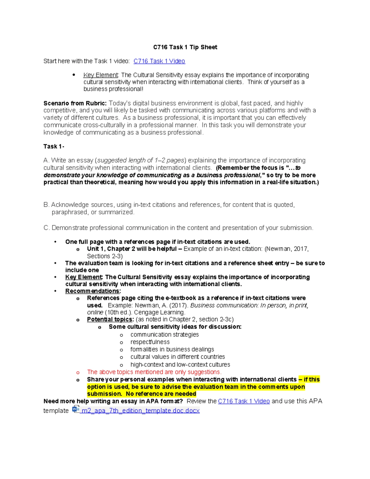 C716 Task 1: Tips for Cultural Sensitivity in Business Communication ...