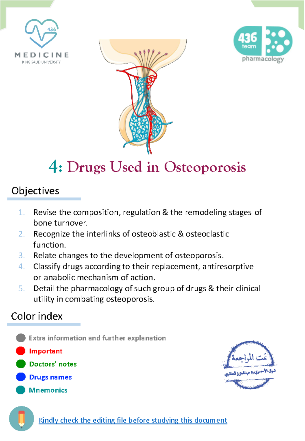 Drugs Used in Osteoporosis (Course Code: 4) - Overview and Analysis ...