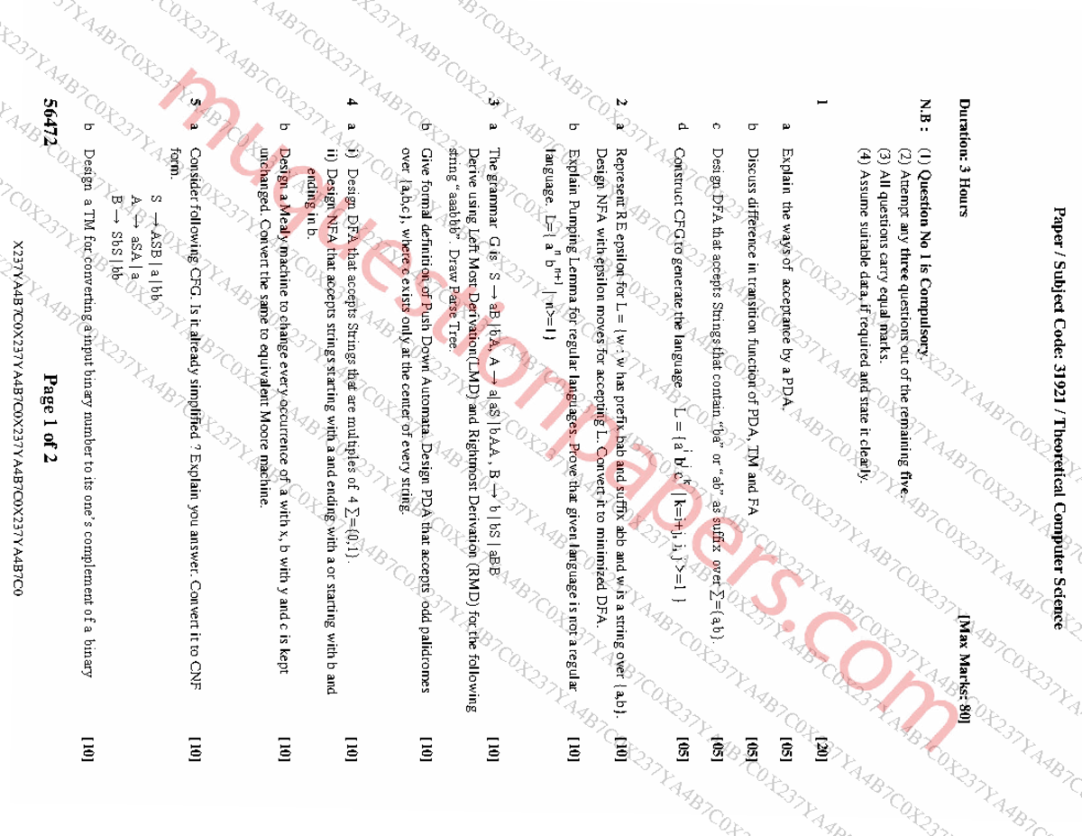 Theoretical Computer Science (31921) - Semester 5 May 2024 Exam Notes ...
