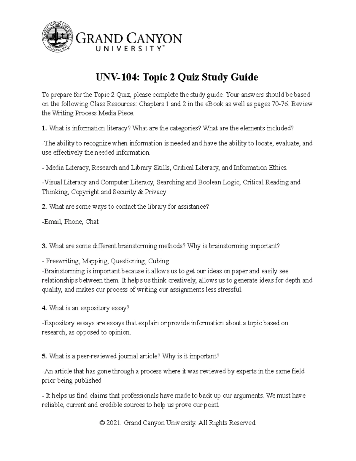 UNV-104-RS-T6-Final Assessment-Study Guide - UNV-104: Topic 6 Final ...