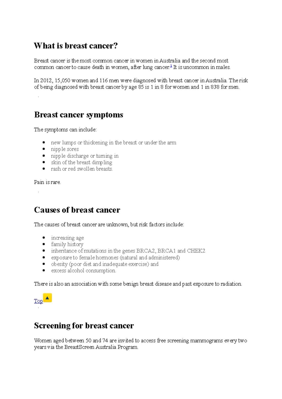 Lecture Notes: Week 2 - Overview of Breast Cancer - Studocu