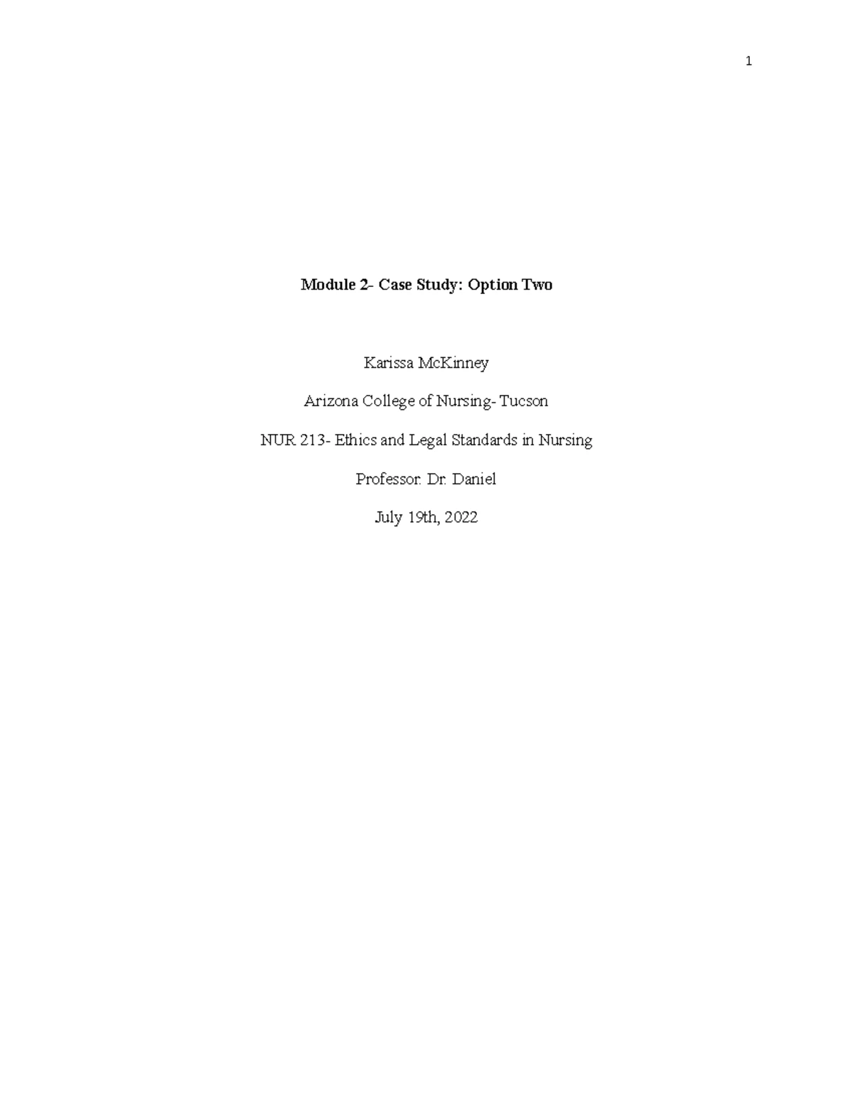 Mod 2 Case Study - Bill - assignment - Mod 2 Case Study: Bill Kenneth ...