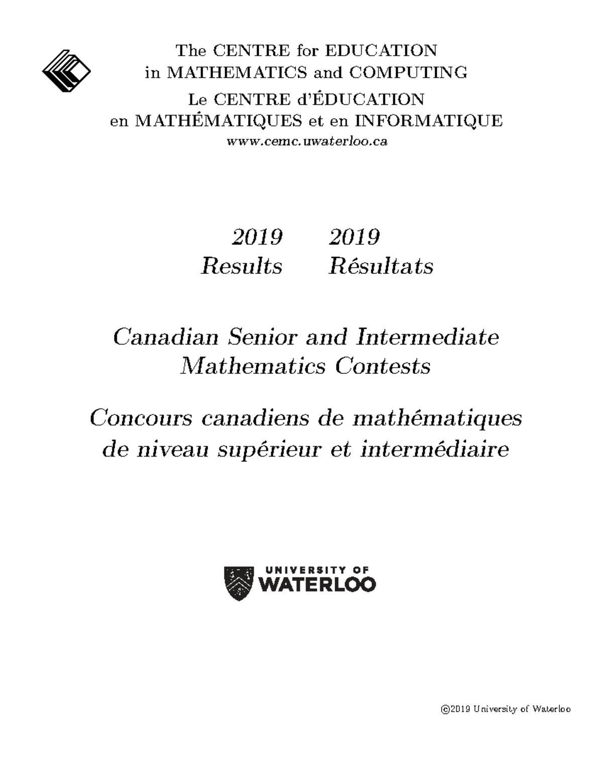 2019 CSMC Results: Canadian Senior Mathematics Contest - Studocu