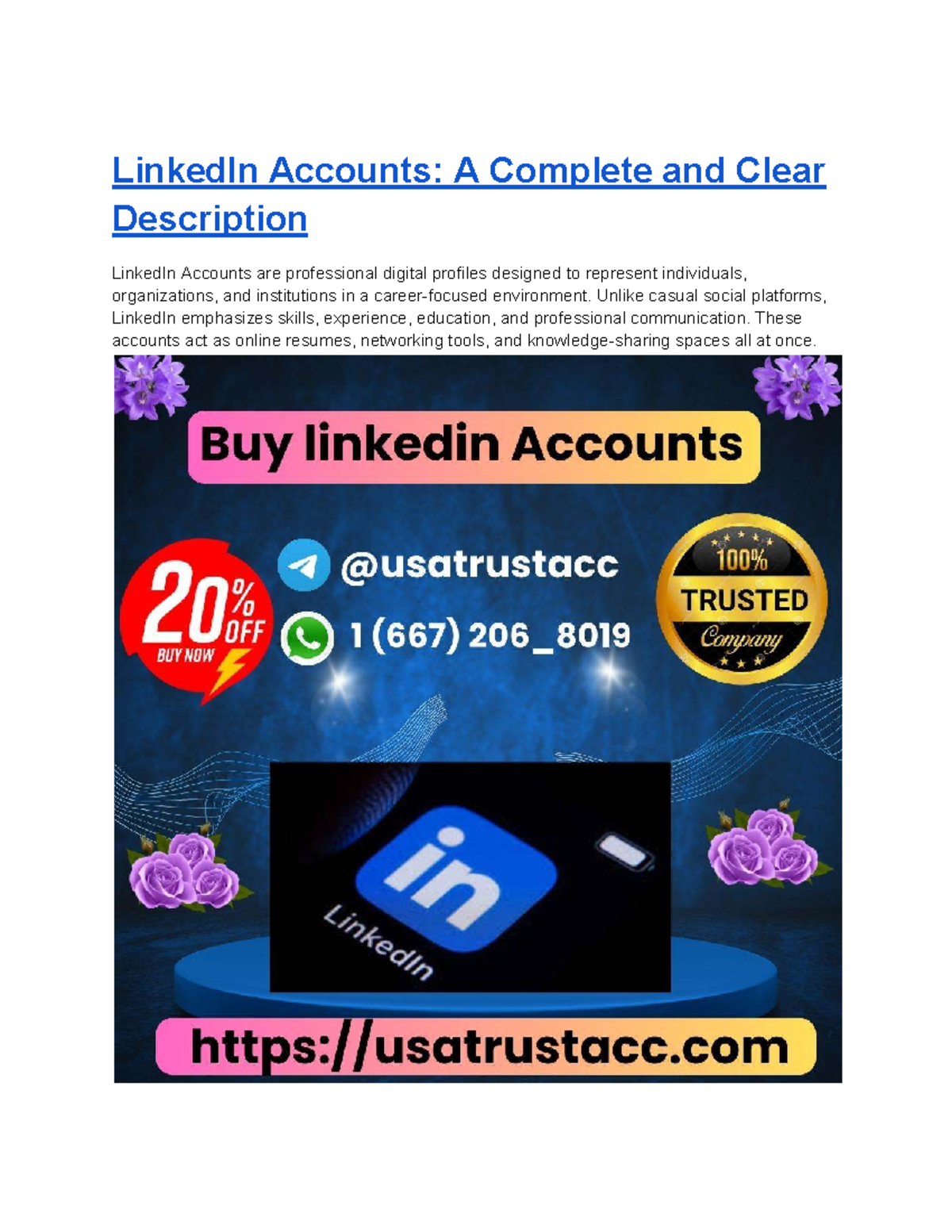 LinkedIn Accounts: A Comprehensive Guide to Professional Profiles - Studocu