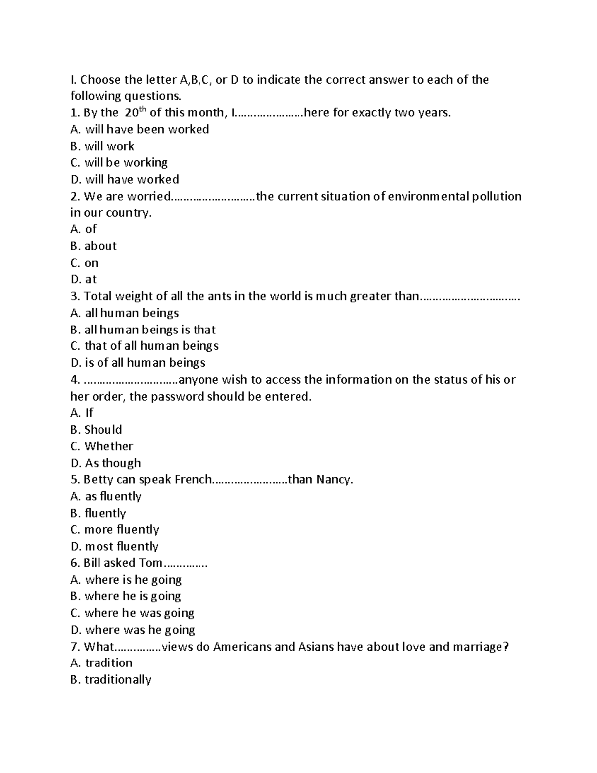 MCQ 2 - Multiple Choice Questions and Answers for Learning - Studocu