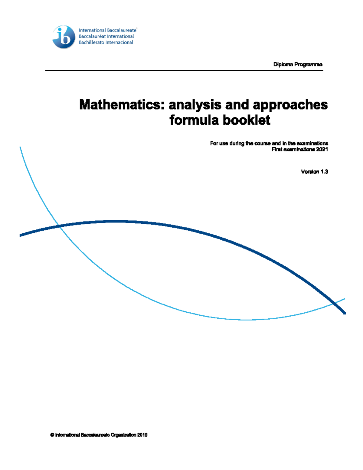 IB Math Formula Reference Guide - Studocu