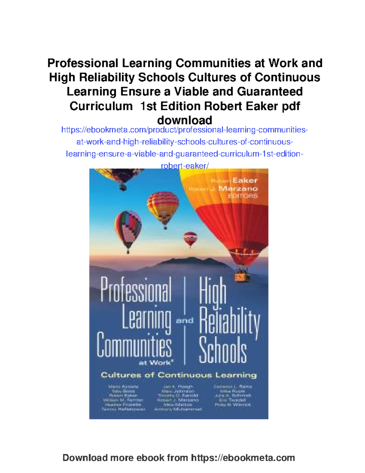 Professional learning communities and high reliability schools: Merging ...