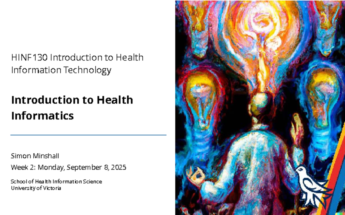 HINF 130 Week 2: Introduction to Health Informatics Overview - Studocu