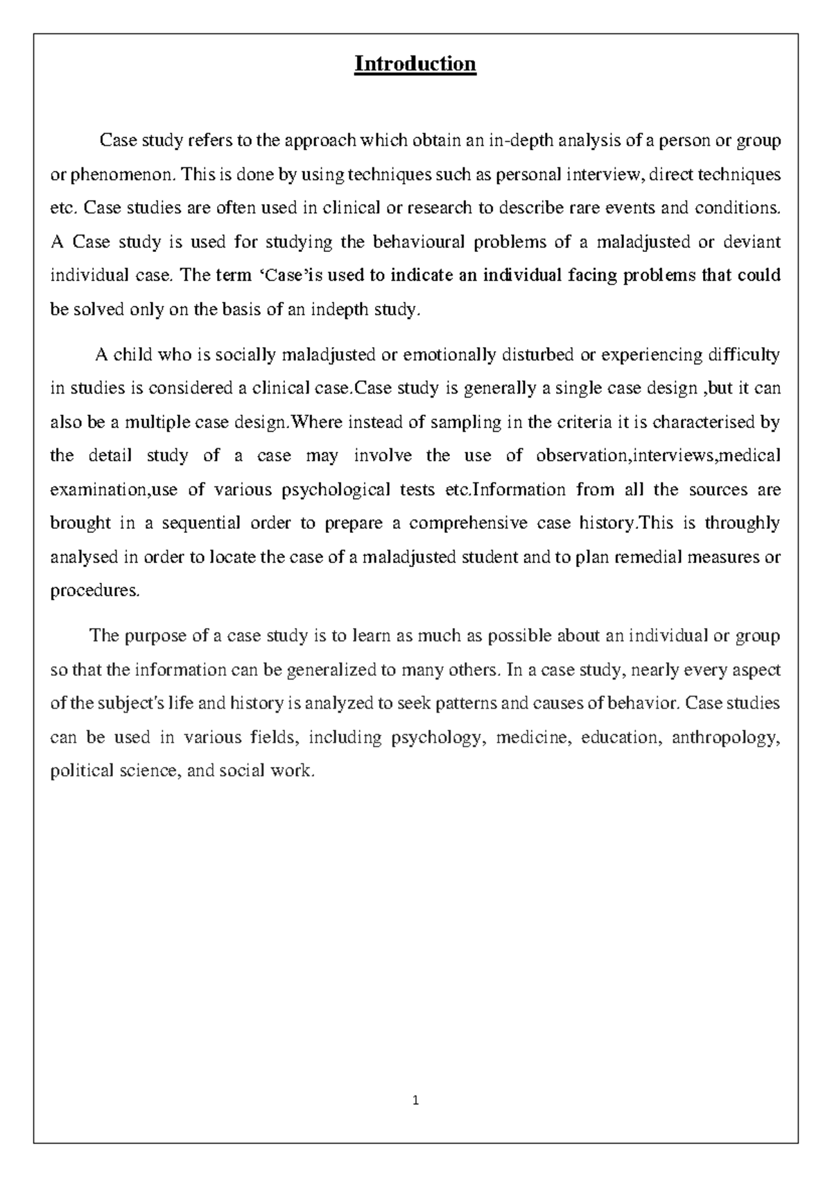 Case Study on Learning Disabilities: Insights and Interventions - Studocu