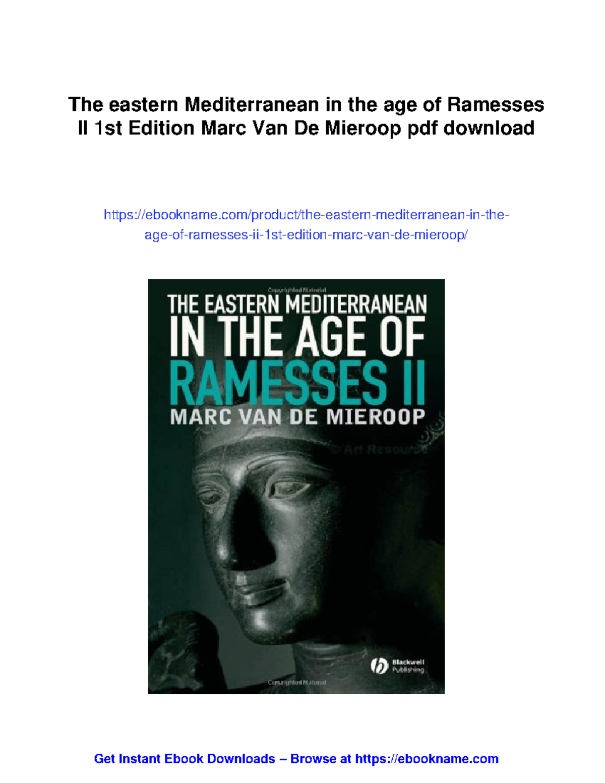 The eastern Mediterranean in the age of Ramesses II: 1st edition notes - Studocu