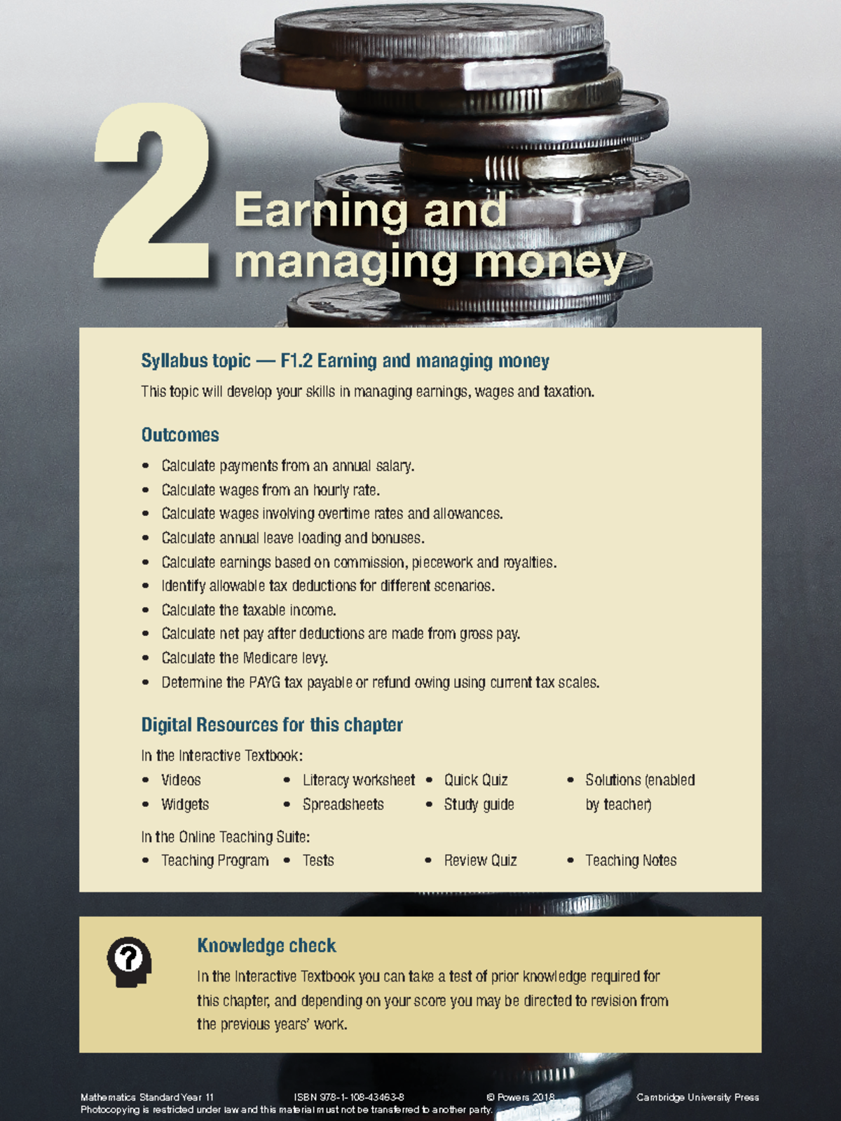 11 Math Std Yr 11 Ch02: Earning & Managing Money Essentials - Studocu