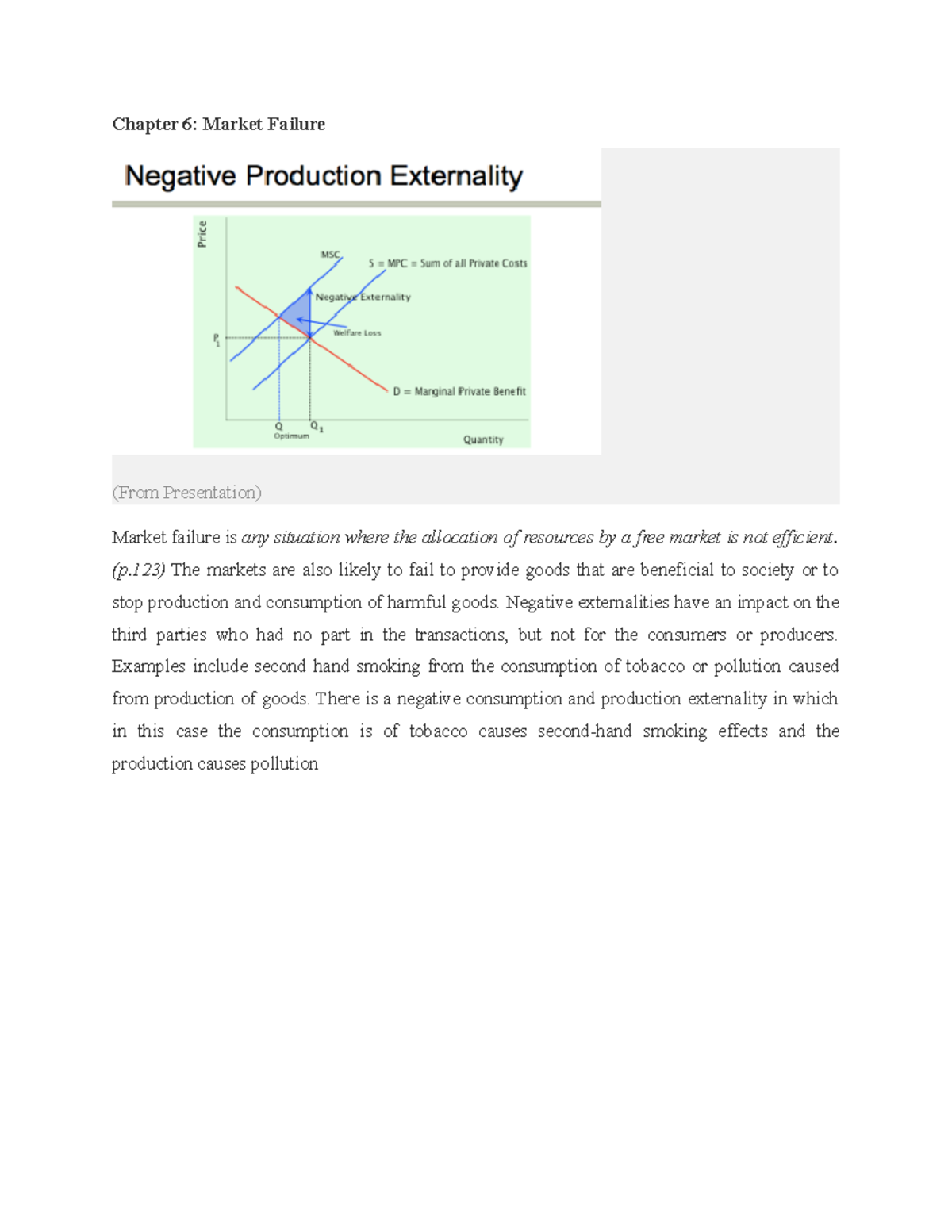 Market Failure: Understanding Negative Externalities in Economics - Studocu