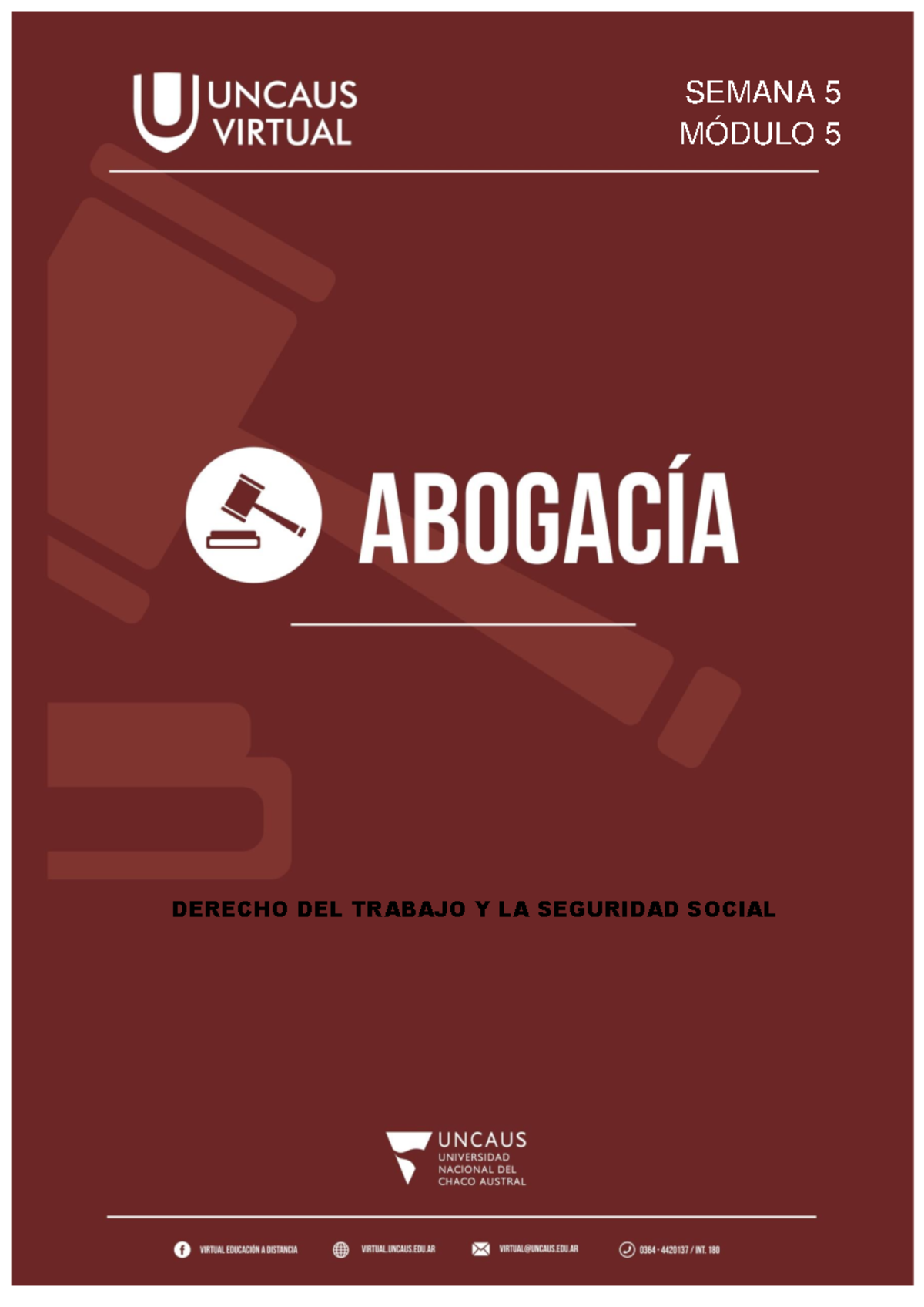 Unidad 5 - MÓDULO 5 DERECHO DEL TRABAJO Y LA SEGURIDAD SOCIAL SEMANA 5 ...
