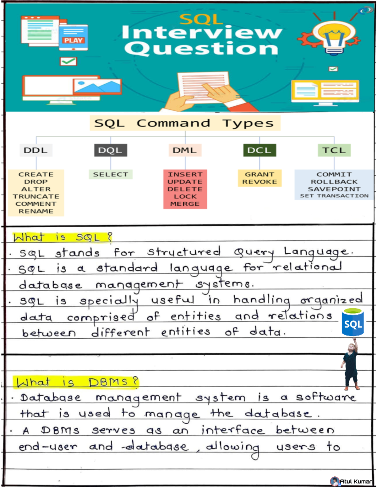 SQL Interview Q&A: Command Types & Key Concepts Explained - Studocu