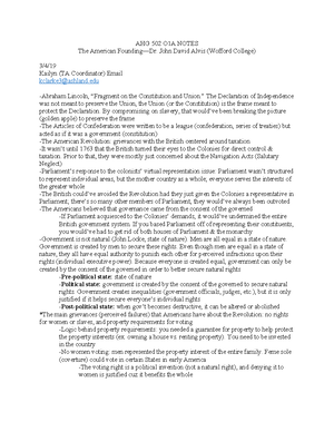 American Foreign Policy - AHG 610 O5A NOTES American Foreign Policy—Dr ...
