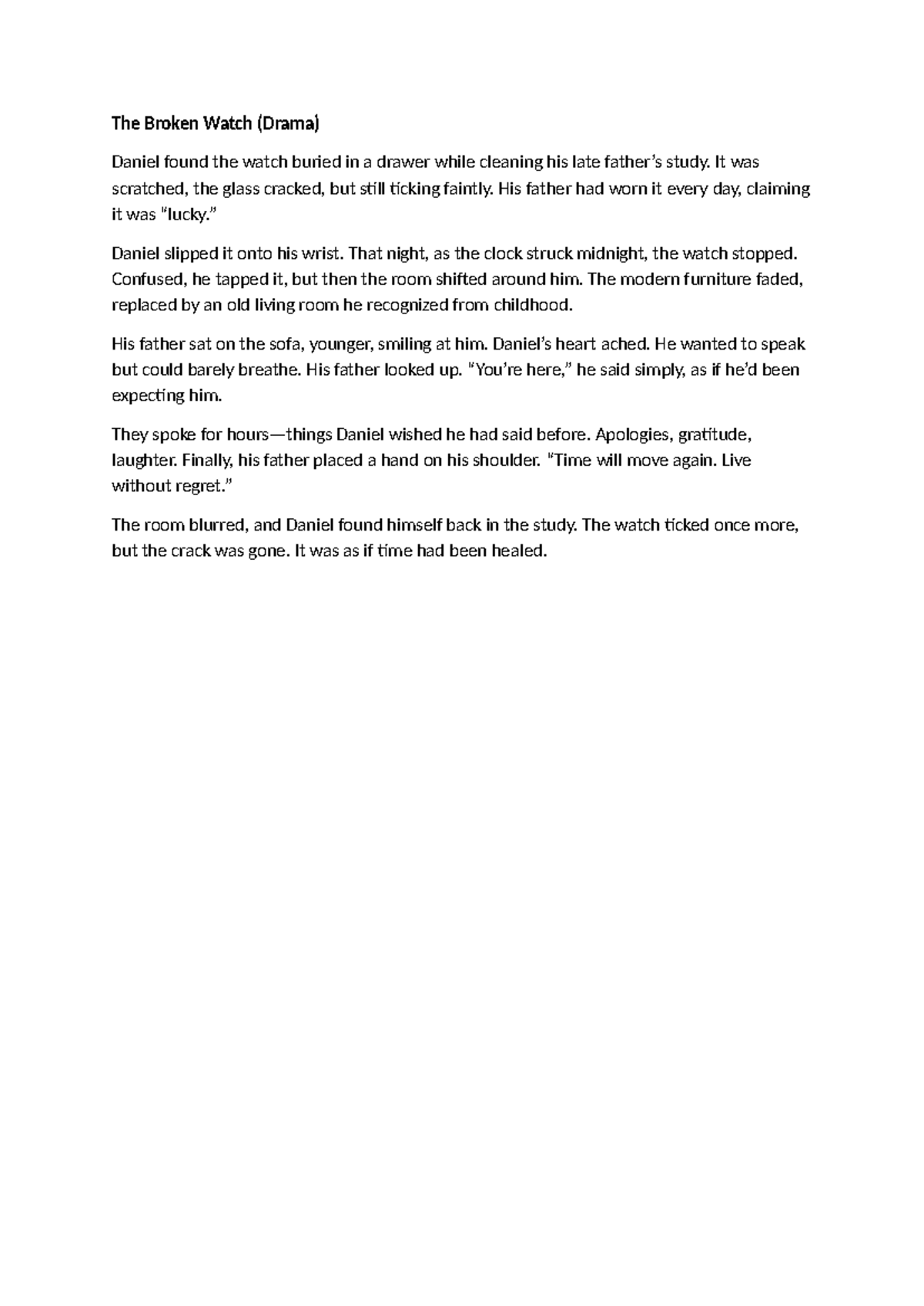 ENG 101: Essay on "The Broken Watch" - A Reflection on Time and Memory ...