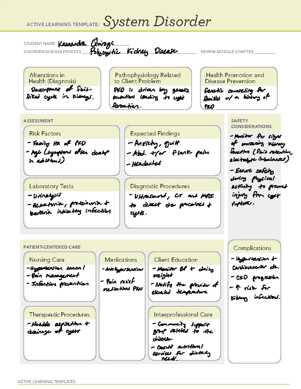 ACTIVE LEARNING TEMPLATE: HPV Vaccine & TPN Complications Review - Studocu