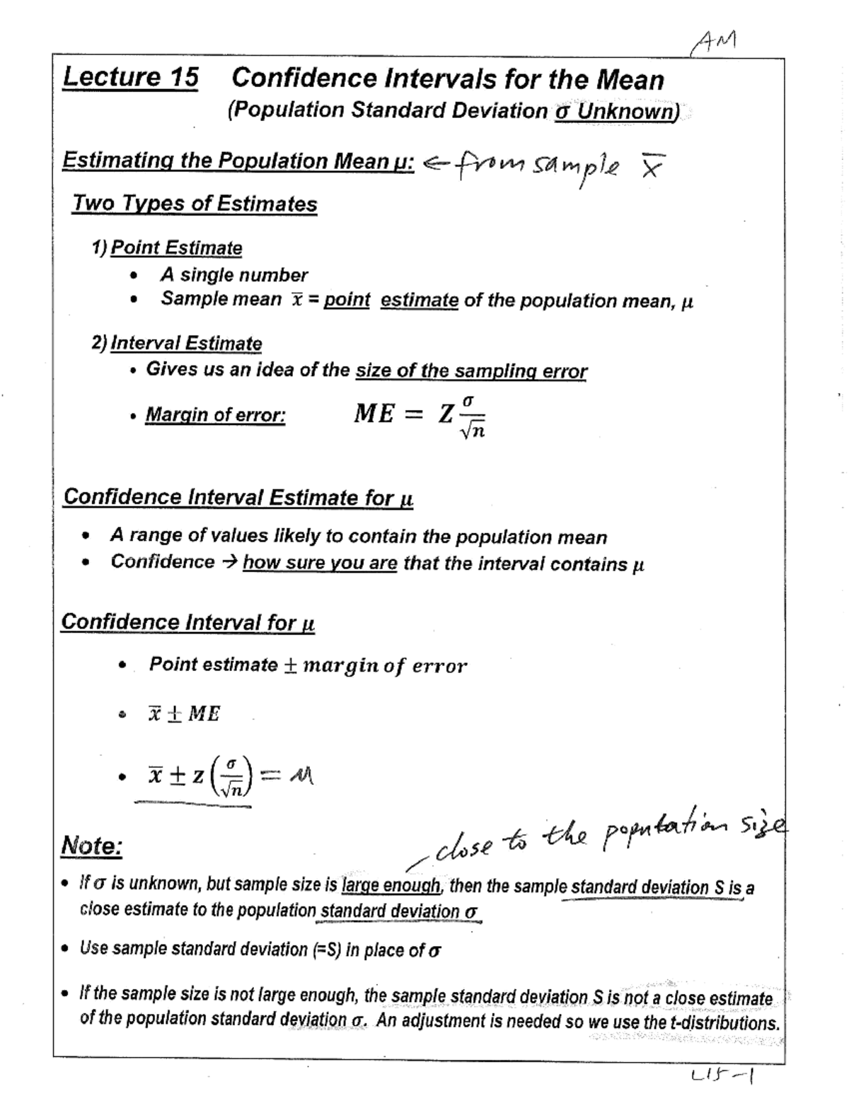 Lecture 15 Notes: Key Concepts and Highlights - Studocu